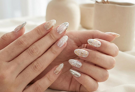 Идеи новогоднего дизайна ногтей 2026